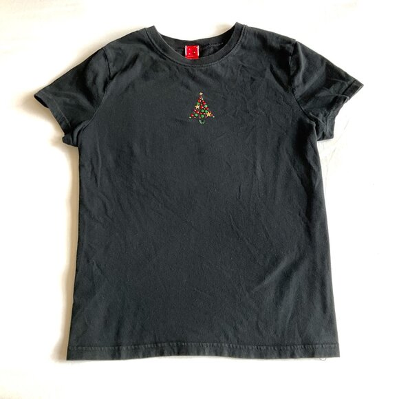 Christmas Tree Bling Short Sleeve Tee JUNIOR XL - Picture 4 of 9